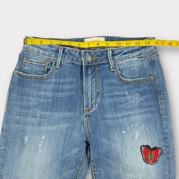 Driftwood Joyce Distressed High Rise Skinny Jeans Size 25 - Picture 8 of 9